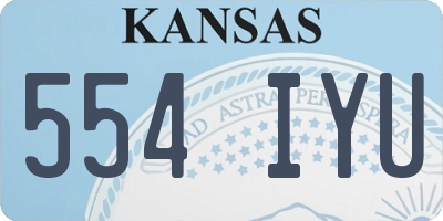KS license plate 554IYU