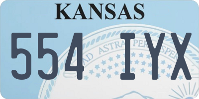 KS license plate 554IYX