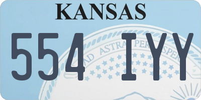 KS license plate 554IYY