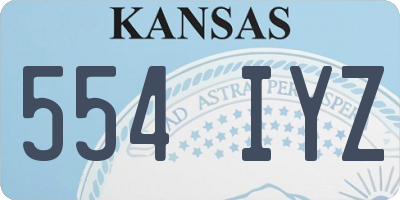 KS license plate 554IYZ
