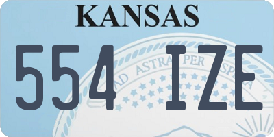 KS license plate 554IZE