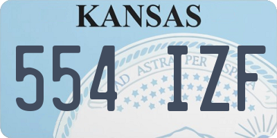 KS license plate 554IZF