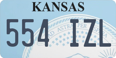 KS license plate 554IZL