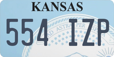 KS license plate 554IZP