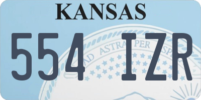 KS license plate 554IZR