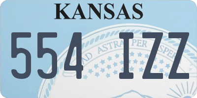 KS license plate 554IZZ
