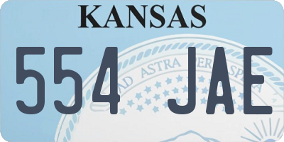 KS license plate 554JAE