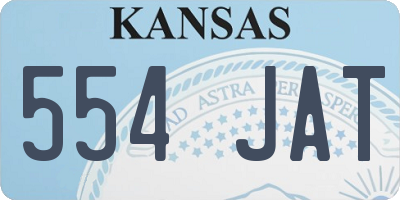 KS license plate 554JAT