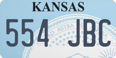 KS license plate 554JBC