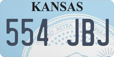KS license plate 554JBJ