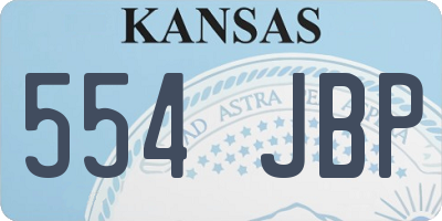 KS license plate 554JBP
