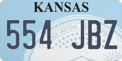 KS license plate 554JBZ