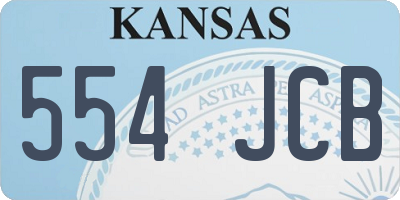 KS license plate 554JCB