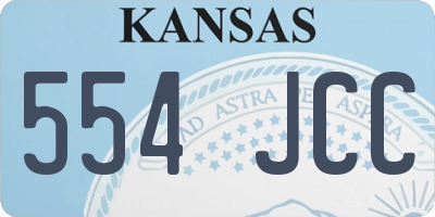 KS license plate 554JCC