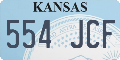 KS license plate 554JCF