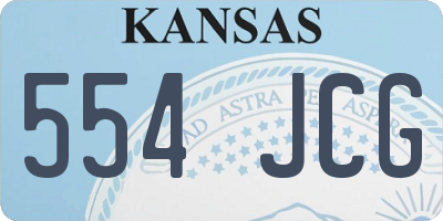 KS license plate 554JCG