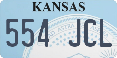 KS license plate 554JCL