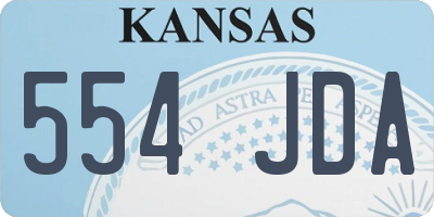 KS license plate 554JDA