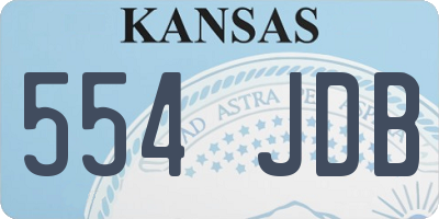 KS license plate 554JDB