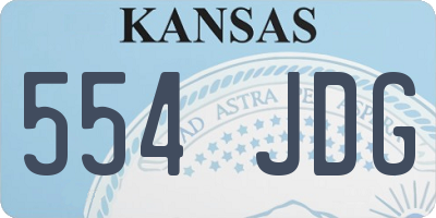 KS license plate 554JDG