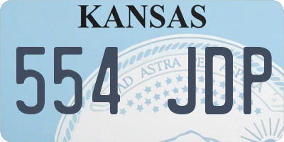KS license plate 554JDP