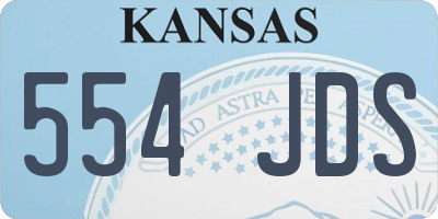 KS license plate 554JDS
