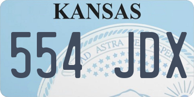 KS license plate 554JDX