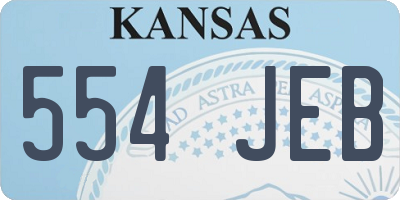 KS license plate 554JEB