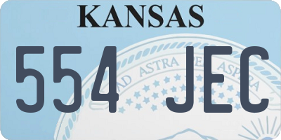 KS license plate 554JEC