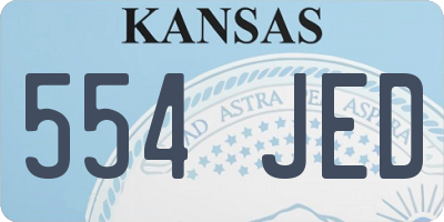 KS license plate 554JED