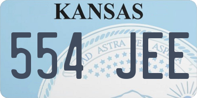KS license plate 554JEE