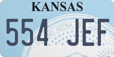KS license plate 554JEF
