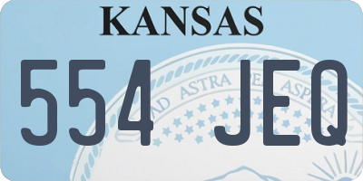 KS license plate 554JEQ