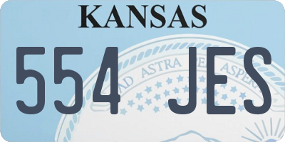 KS license plate 554JES