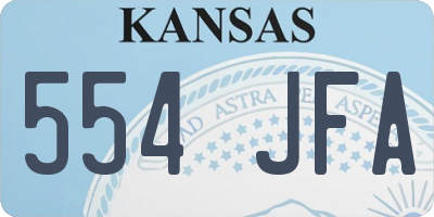 KS license plate 554JFA