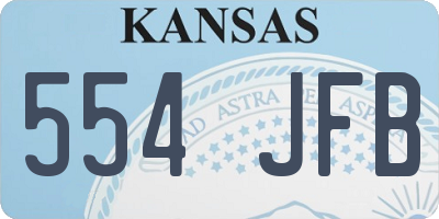 KS license plate 554JFB