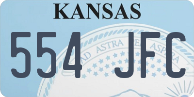 KS license plate 554JFC