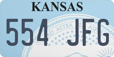 KS license plate 554JFG