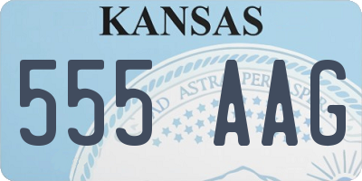 KS license plate 555AAG
