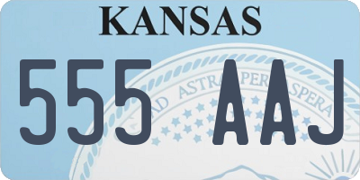 KS license plate 555AAJ