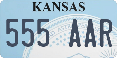 KS license plate 555AAR