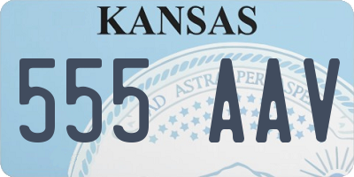 KS license plate 555AAV