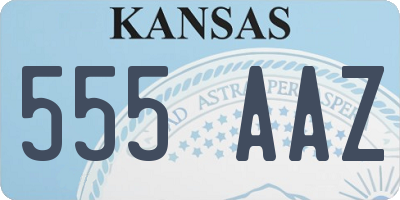 KS license plate 555AAZ