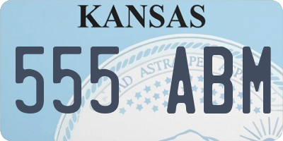 KS license plate 555ABM