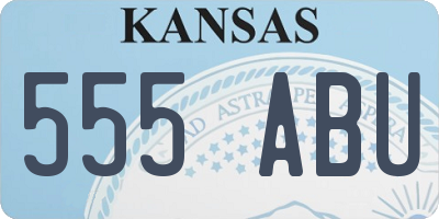 KS license plate 555ABU