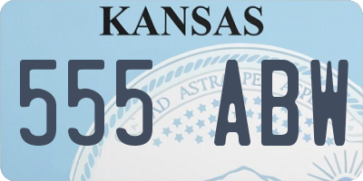 KS license plate 555ABW