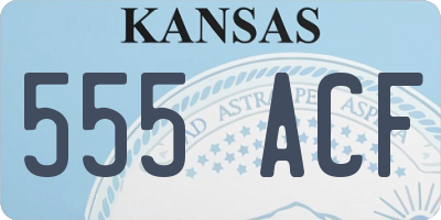 KS license plate 555ACF