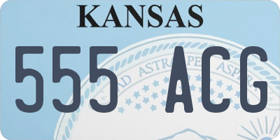 KS license plate 555ACG