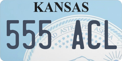 KS license plate 555ACL