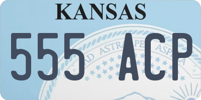 KS license plate 555ACP